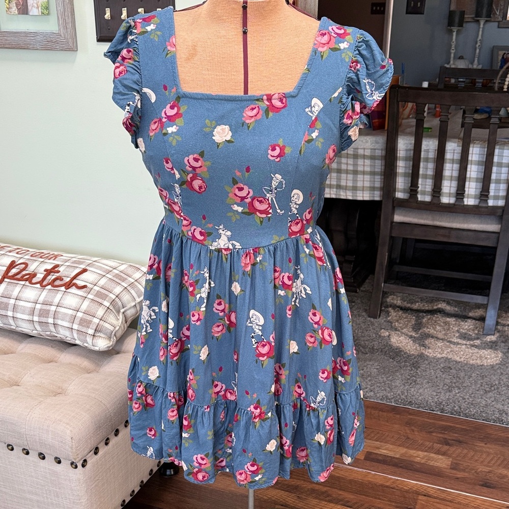Her Universe Toy Story Floral Blue Dress